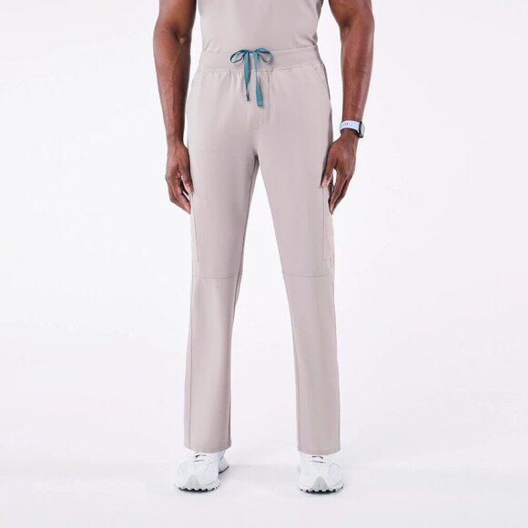 Figs Axim Cargo Scrub Pants in Slate Gray with Neon Yellow Drawstring 5XLT - Picture 1 of 13